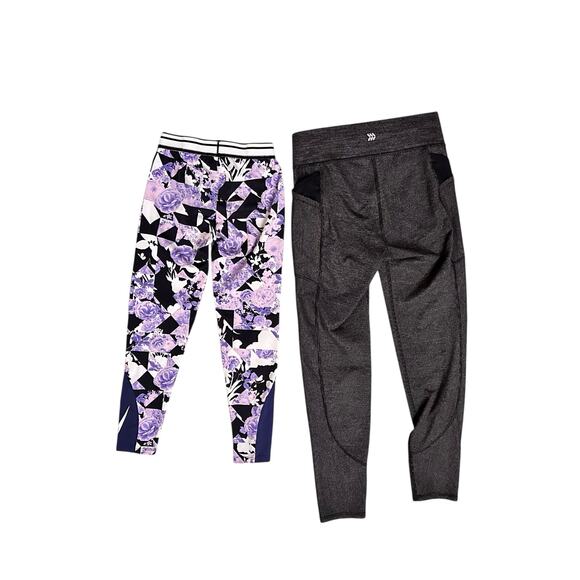 Lot of 2 Girls Leggings Sz L (10-12) Nike Crop All In Motion Full Length Pockets - Picture 2 of 6